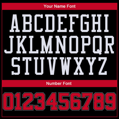 Custom Black Red-White Authentic Throwback Basketball Jersey - Sky-Custom