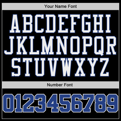 Custom Black Royal-White Authentic Throwback Basketball Jersey - Sky-Custom