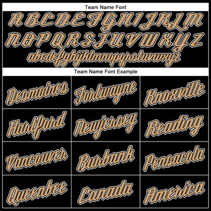 Custom Black Old Gold-White Authentic Throwback Basketball Jersey - Sky-Custom