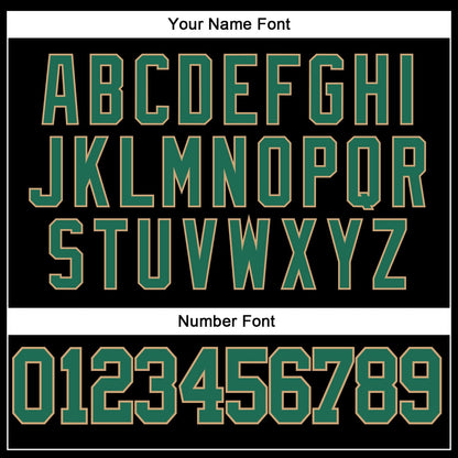 Custom Black Kelly Green-Old Gold Authentic Throwback Basketball Jersey - Sky-Custom