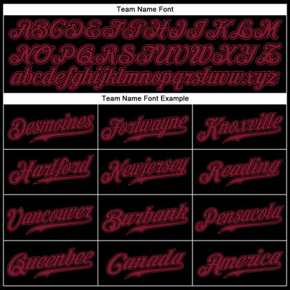 Custom Black Crimson Authentic Baseball Jersey - Sky-Custom