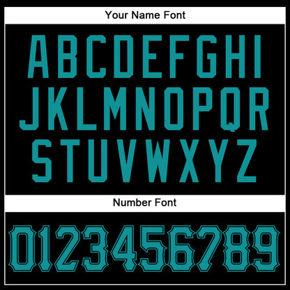Custom Black Teal Authentic Baseball Jersey - Sky-Custom