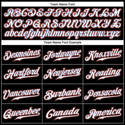 Custom Black White-Orange Authentic Baseball Jersey - Sky-Custom