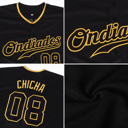 Custom Black Black-Teal Authentic Baseball Jersey - Sky-Custom