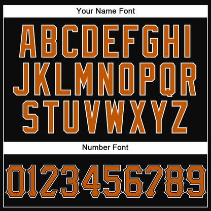 Custom Black Texas Orange-White Authentic Baseball Jersey - Sky-Custom
