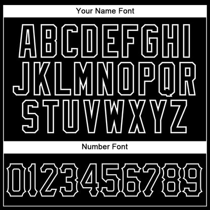 Custom Black White Pinstripe Black-White Authentic Baseball Jersey - Sky-Custom