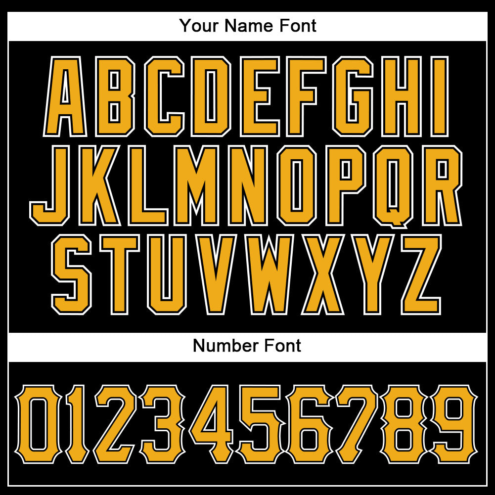 Custom Black Gold Pinstripe Gold-White Authentic Baseball Jersey - Sky-Custom