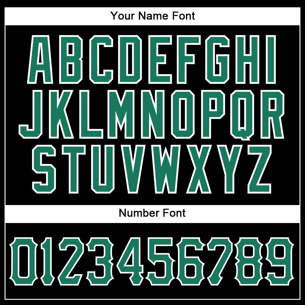 Custom Black Kelly Green Pinstripe Kelly Green-White Authentic Baseball Jersey - Sky-Custom