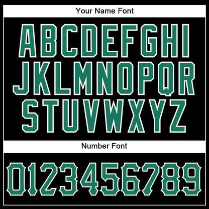Custom Black Kelly Green Pinstripe Kelly Green-White Authentic Baseball Jersey - Sky-Custom