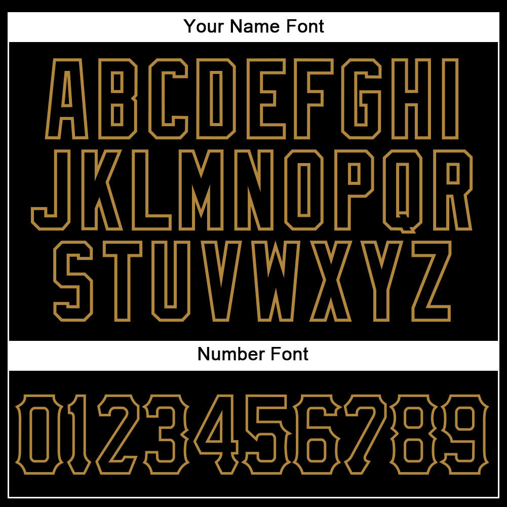 Custom Black Old Gold Pinstripe Black Authentic Baseball Jersey - Sky-Custom