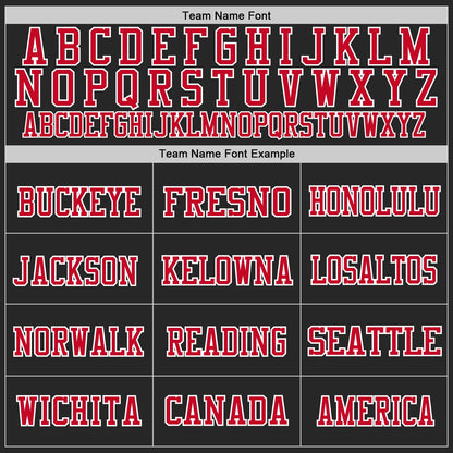 Custom Black Red-Royal Mesh Authentic Throwback Football Jersey - Sky-Custom