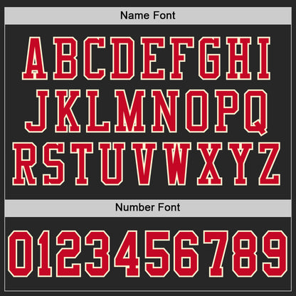 Custom Black Red-Cream Mesh Authentic Throwback Football Jersey - Sky-Custom