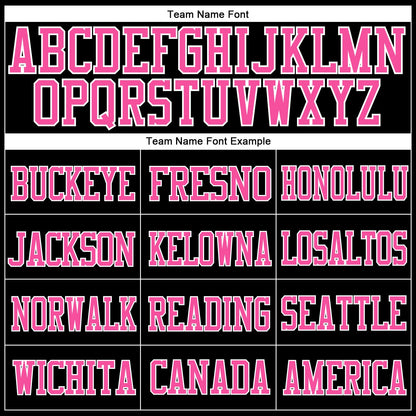 Custom Black Pink-White Mesh Authentic Football Jersey - Sky-Custom