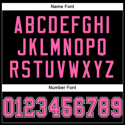 Custom Black Pink-White Mesh Authentic Football Jersey - Sky-Custom