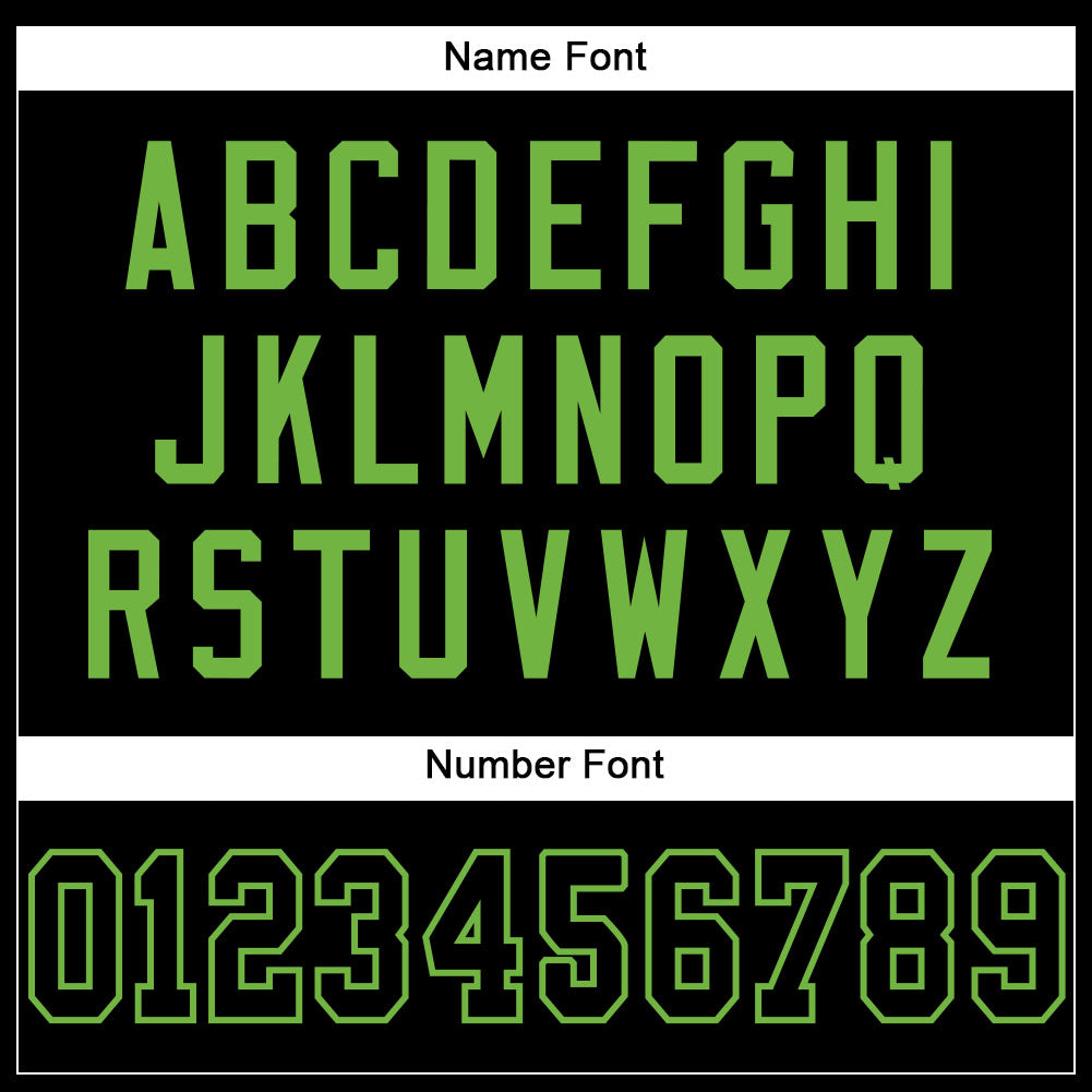 Custom Black Black-Neon Green Mesh Authentic Football Jersey - Sky-Custom