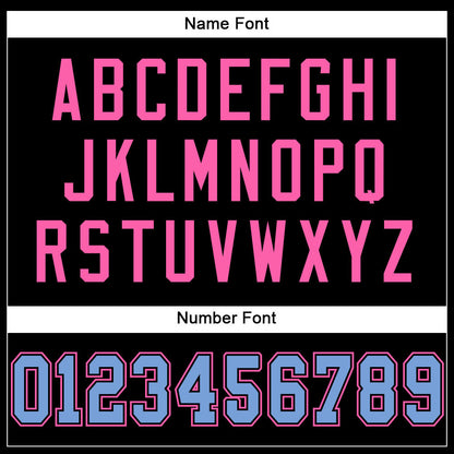 Custom Black Light Blue-Pink Mesh Authentic Football Jersey - Sky-Custom