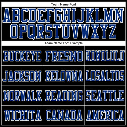 Custom Black Royal-White Mesh Authentic Football Jersey - Sky-Custom