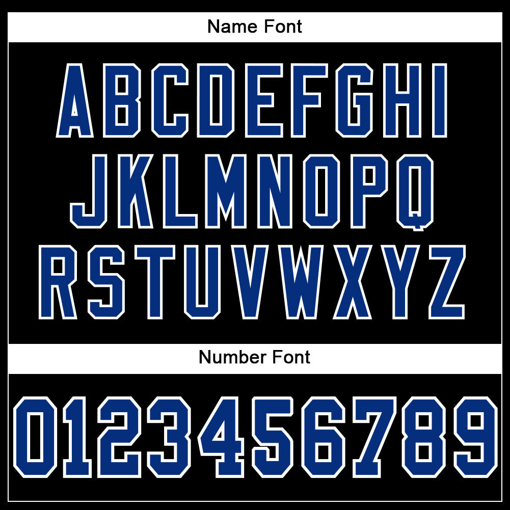 Custom Black Royal-White Mesh Authentic Football Jersey - Sky-Custom