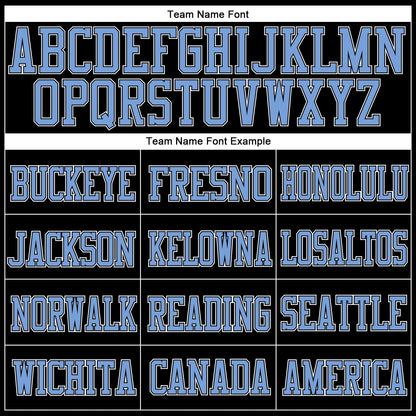 Custom Black Light Blue-White Mesh Authentic Football Jersey - Sky-Custom