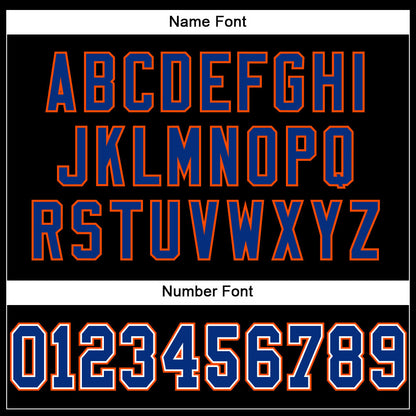 Custom Black Royal-Orange Mesh Authentic Football Jersey - Sky-Custom