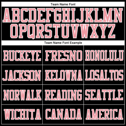 Custom Black Medium Pink-White Mesh Authentic Football Jersey - Sky-Custom