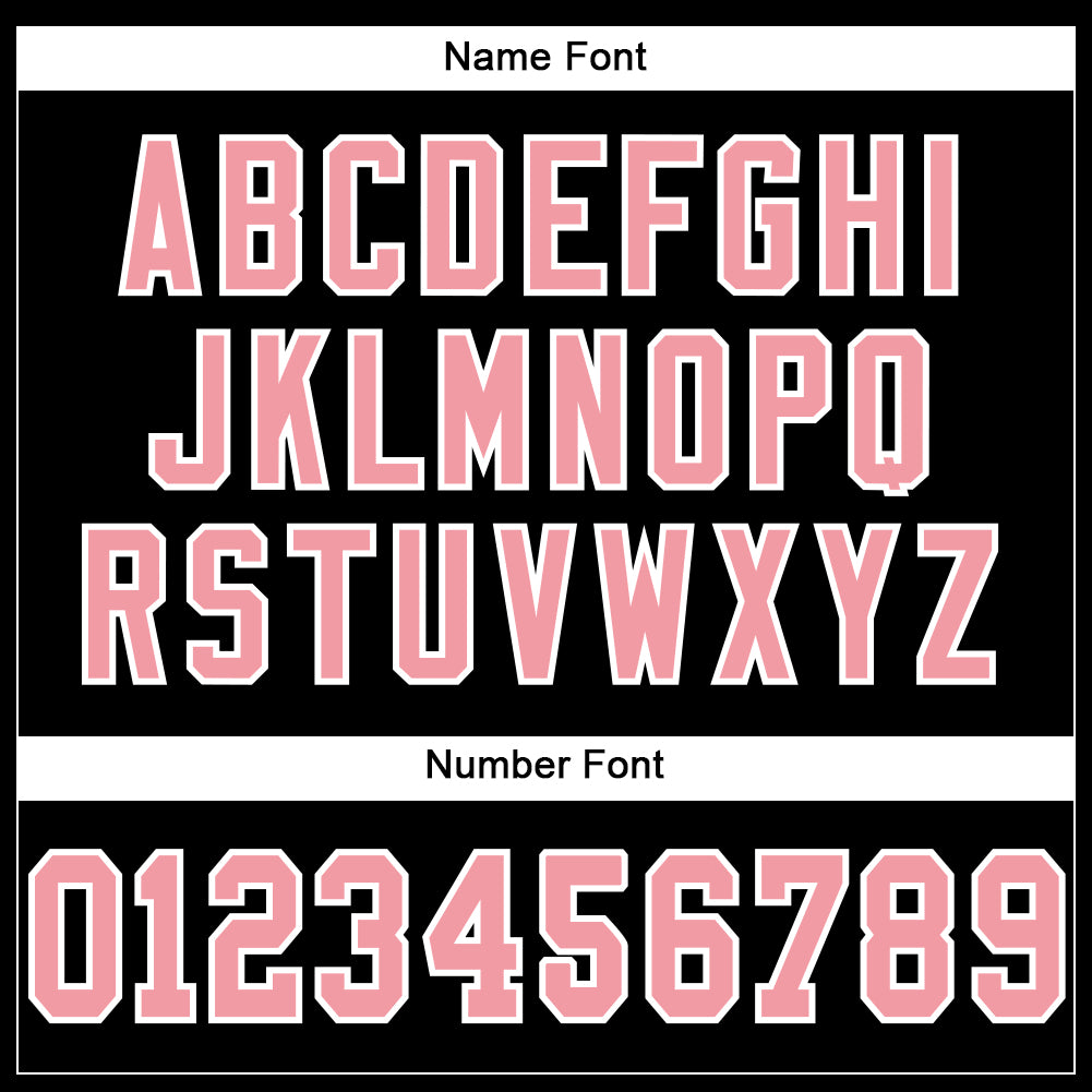 Custom Black Medium Pink-White Mesh Authentic Football Jersey - Sky-Custom