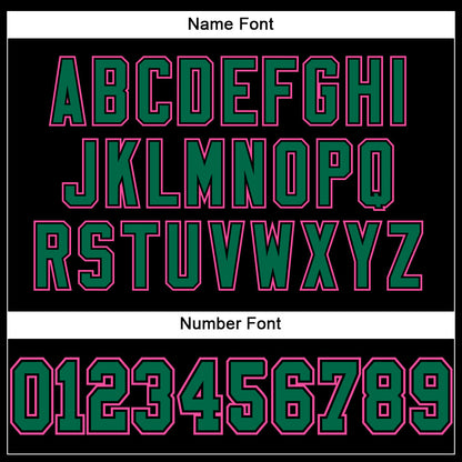 Custom Black Kelly Green-Pink Mesh Authentic Football Jersey - Sky-Custom
