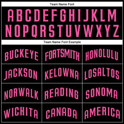 Custom Black Pink Authentic Baseball Jersey - Sky-Custom