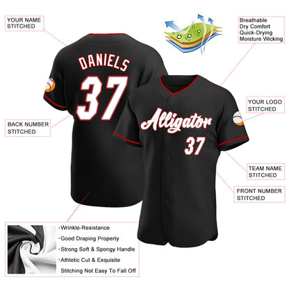 Custom Black White-Gray Authentic Baseball Jersey - Sky-Custom
