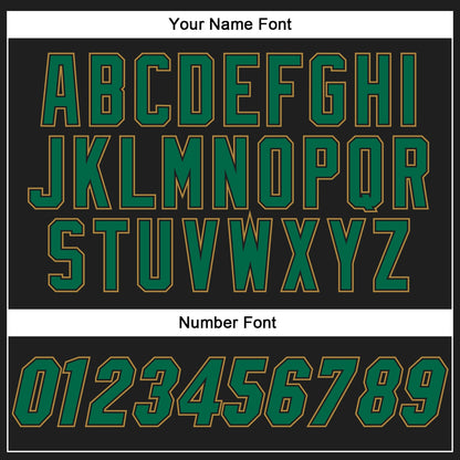 Custom Black Kelly Green-Old Gold Authentic Baseball Jersey - Sky-Custom