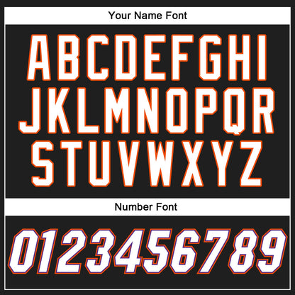 Custom Black White-Orange Authentic Baseball Jersey - Sky-Custom