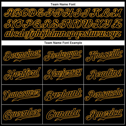 Custom Black Black-Gold Authentic Sleeveless Baseball Jersey - Sky-Custom