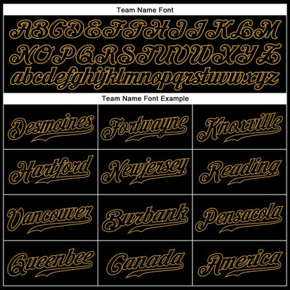 Custom Black Black-Old Gold Authentic Sleeveless Baseball Jersey - Sky-Custom