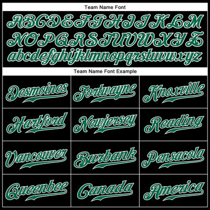 Custom Black Kelly Green-White Authentic Sleeveless Baseball Jersey - Sky-Custom