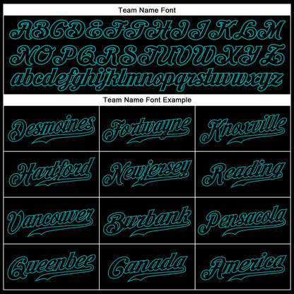 Custom Black Black-Teal Authentic Sleeveless Baseball Jersey - Sky-Custom