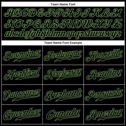 Custom Black Black-Neon Green Authentic Sleeveless Baseball Jersey - Sky-Custom