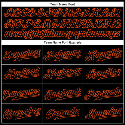 Custom Black Black-Orange Authentic Sleeveless Baseball Jersey - Sky-Custom