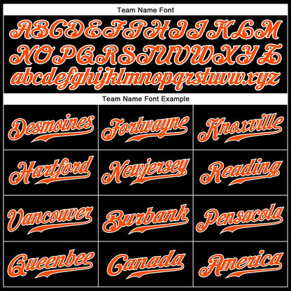 Custom Black Orange-White Authentic Sleeveless Baseball Jersey - Sky-Custom