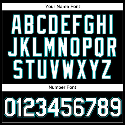 Custom Black White-Teal Authentic Sleeveless Baseball Jersey - Sky-Custom