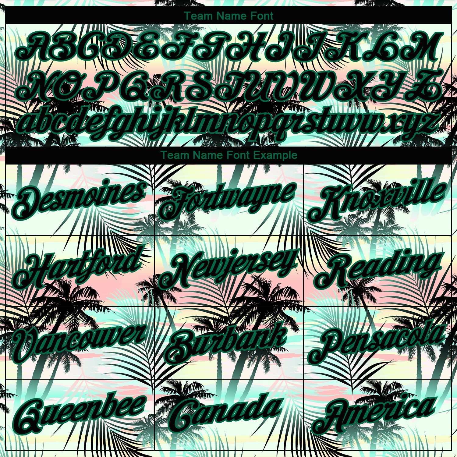 Custom Black Black-Kelly Green 3D Pattern Tropical Hawaii Palm Leaves Authentic Basketball Jersey - Sky-Custom