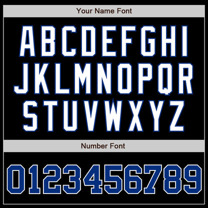 Custom Black Royal-White Authentic Baseball Jersey - Sky-Custom