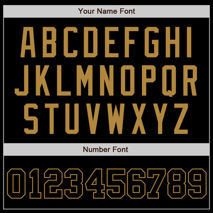 Custom Black Black-Old Gold Authentic Baseball Jersey - Sky-Custom