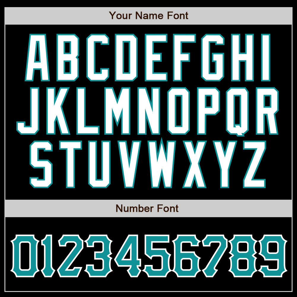 Custom Black Teal Pinstripe Teal-White Authentic Baseball Jersey - Sky-Custom