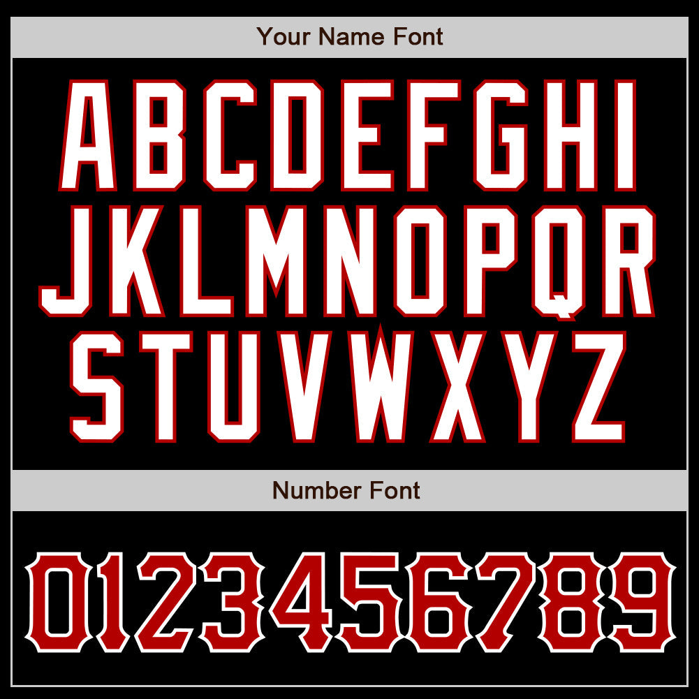 Custom Black Red Pinstripe Red-White Authentic Baseball Jersey - Sky-Custom