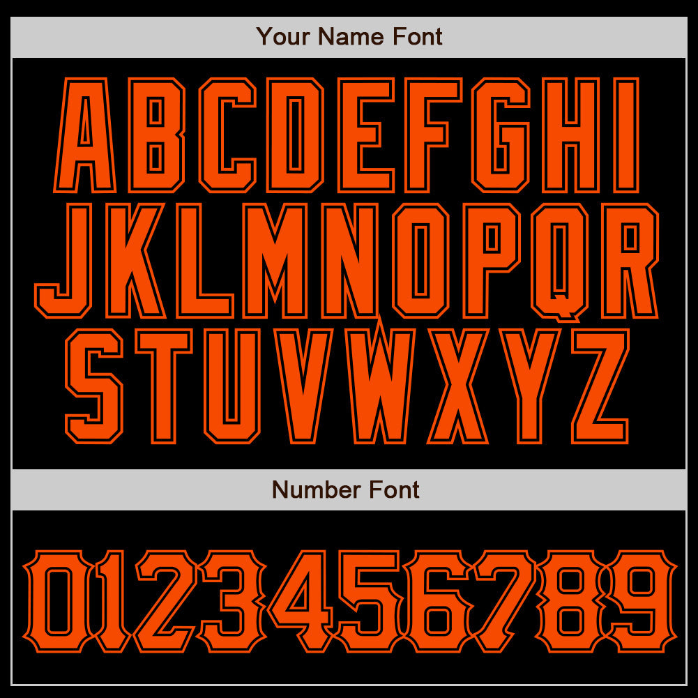 Custom Black Orange Pinstripe Orange-Black Authentic Baseball Jersey - Sky-Custom