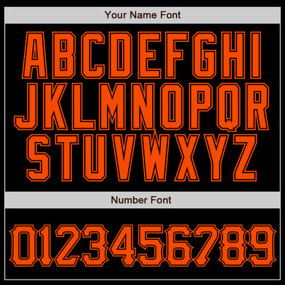 Custom Black Orange Pinstripe Orange-Black Authentic Baseball Jersey - Sky-Custom