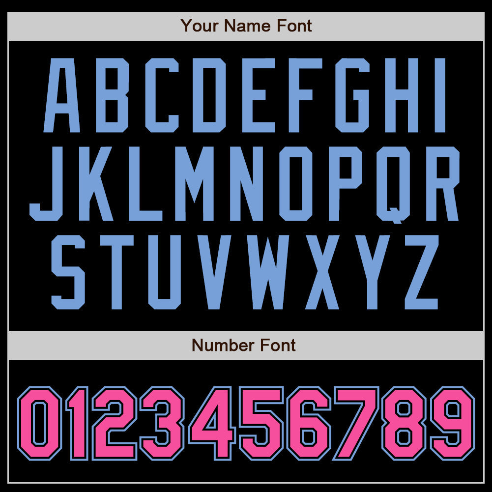 Custom Black Light Blue Pinstripe Pink-Light Blue Authentic Baseball Jersey - Sky-Custom