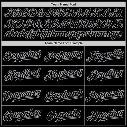Custom Black Gray Pinstripe Black-Gray Authentic Baseball Jersey - Sky-Custom