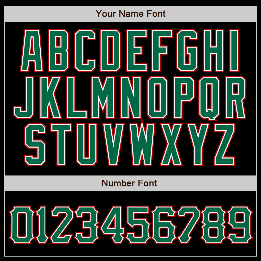 Custom Black Kelly Green Pinstripe Kelly Green-Red Authentic Baseball Jersey - Sky-Custom