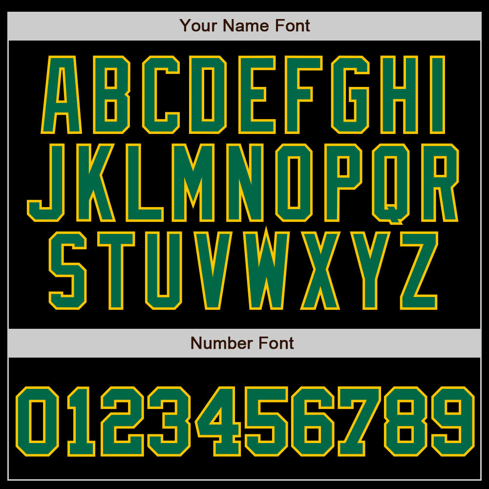 Custom Black Kelly Green Pinstripe Kelly Green-Gold Authentic Baseball Jersey - Sky-Custom